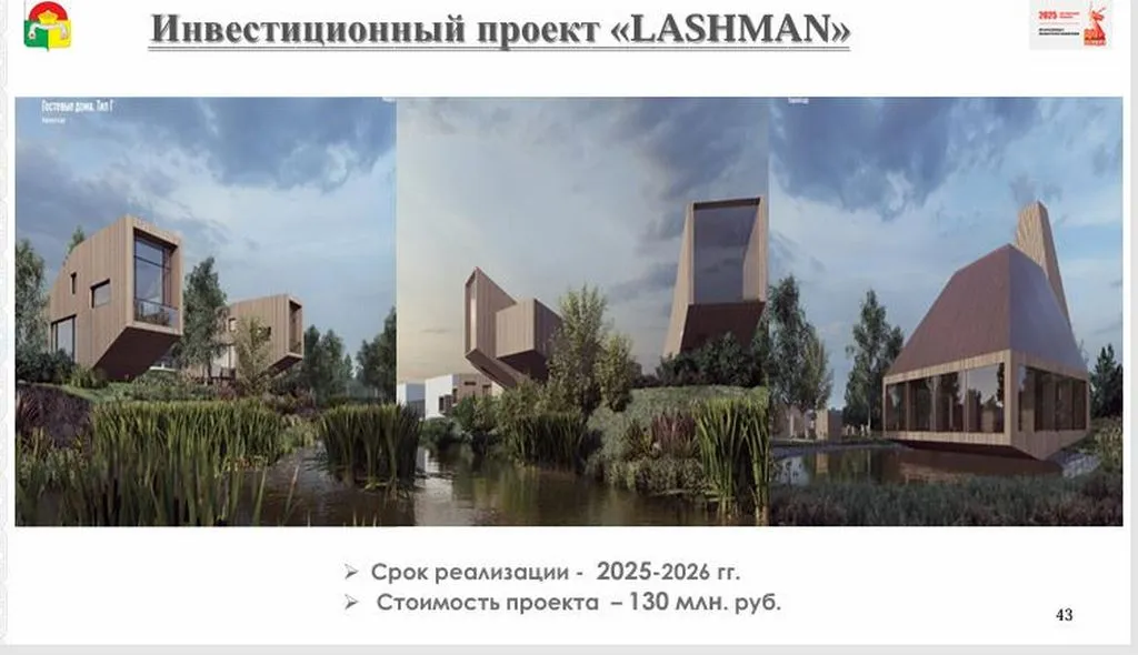 Предполагается, что загородный клуб будет функционировать на «зеленой энергетике». Скриншот презентации