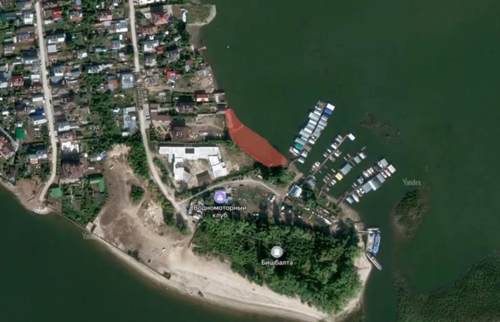 Границы намыва земельного участка на берегу Волги. Скриншот: dispute.kzn.ru