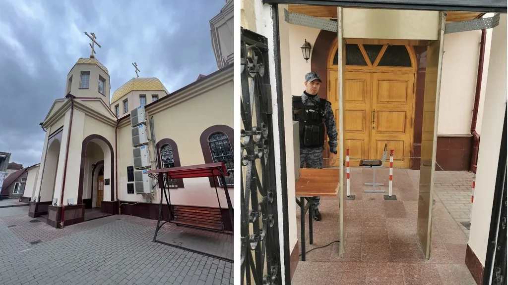 Храм Михаила Архангела фактически разрушен, а потом восстановлен на средства Минобороны РФ и прихожан.