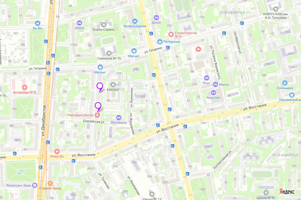 Два трехэтажных дома на улице Тунакова, 64 и 66 в Московском районе Казани признали аварийными.