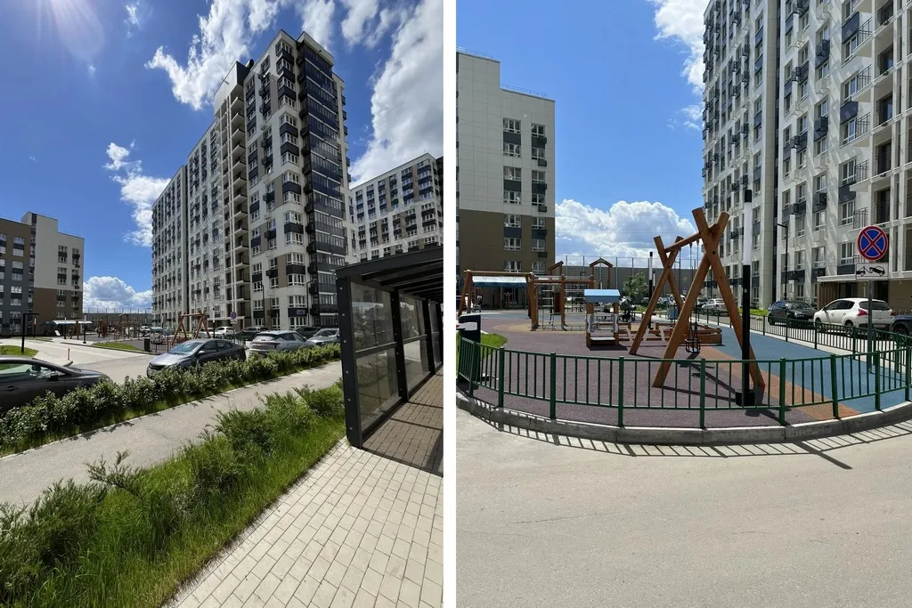 На территории домов в ЖК «Династия» красивые детские площадки, есть озеленение, беседки. Фото предоставлено героем статьи
