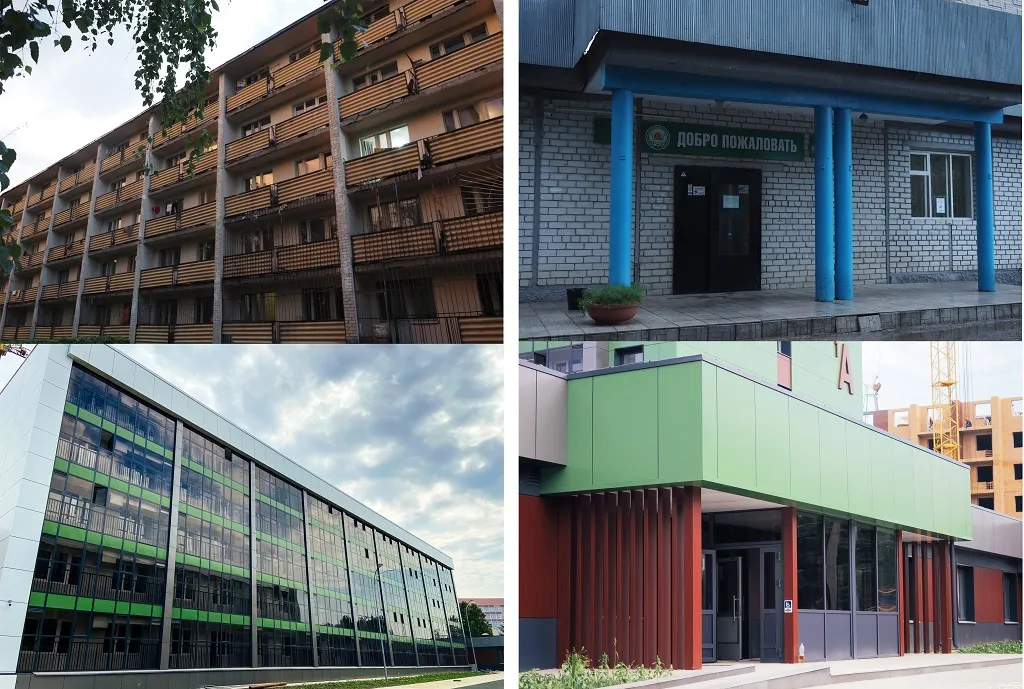 Фото до и после капитального ремонта дома студентов №1 КГАУ. Фото: vk.com/kazgau_hostels