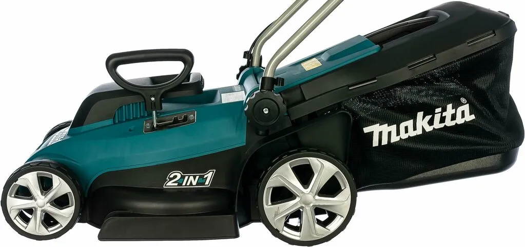 Makita ELM3320 — легкая и надежная электрическая газонокосилка. Фото: Яндекс.Маркет