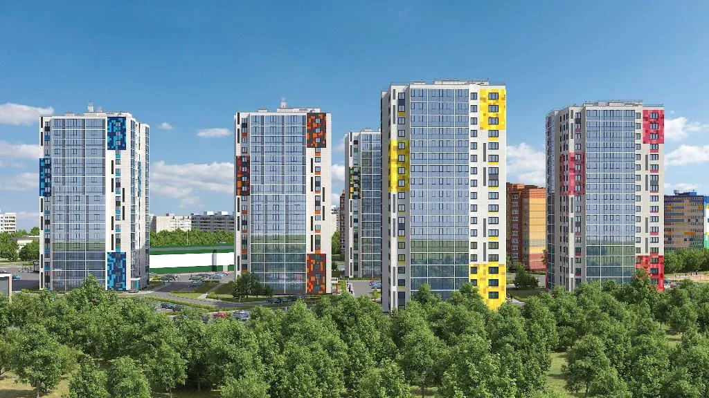 ЖК "Акварели": яркие многоэтажки в 40 минутах езды от Казани